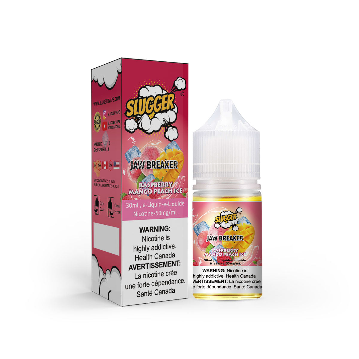 Slugger Raspberry Mango Peach Ice by Jaw Breaker Series 30ml