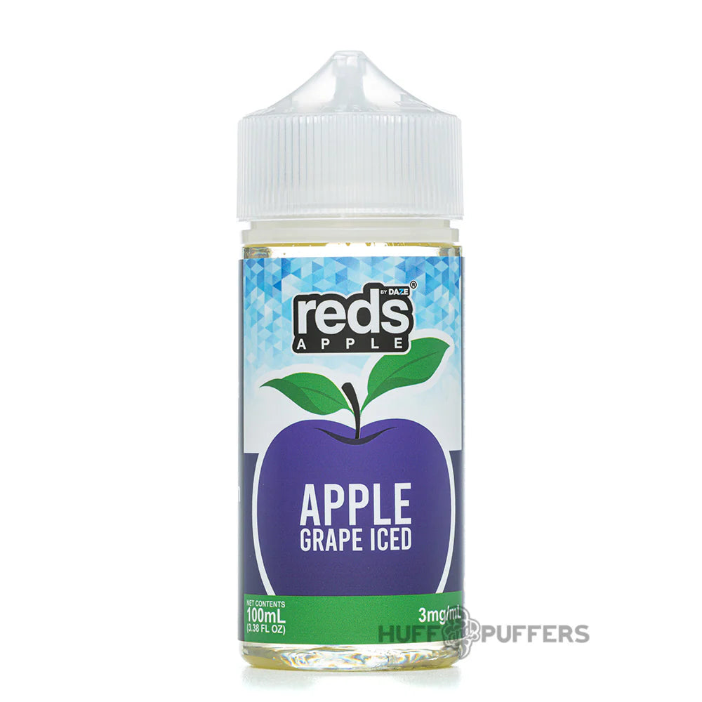 Reds Apple Grape Iced Salt Nic By 7 Daze 100ml  Vape 96